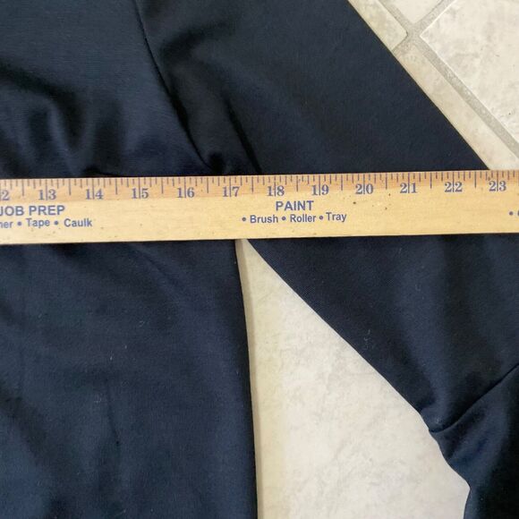 Gap Black Ponte Knit Little Black shift Dress size small tulip bell sleeves - Picture 10 of 12